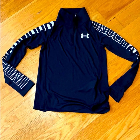 Under Armour 3/4 Zipper Pullover, Girls, YM - Picture 1 of 4